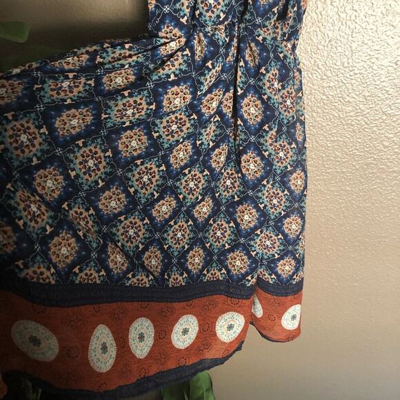 Sienna Sky Blue & Orange Floral Dress - Picture 2 of 5